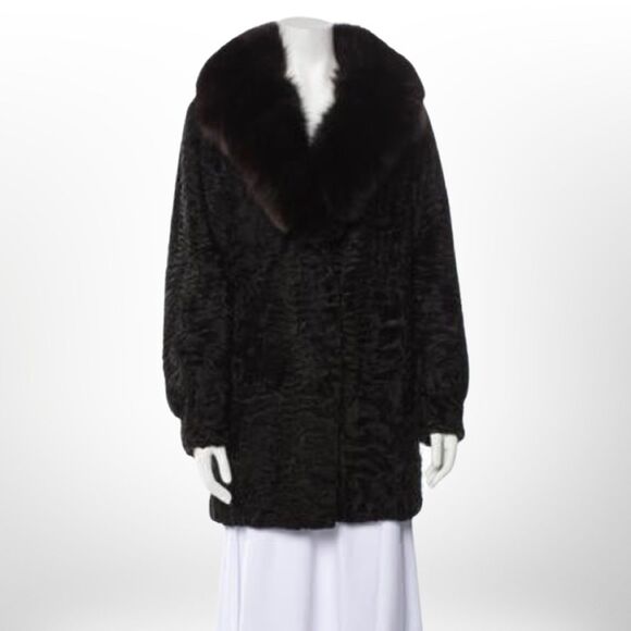 Fabulous 1950s/ 1960s vintage Swakara Fur Jacket - Picture 6 of 11